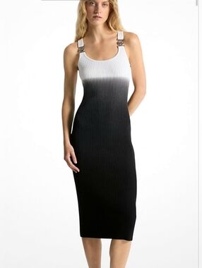 Michael Kors Ombré Ribbed Stretch Viscose Dress Size S NWT